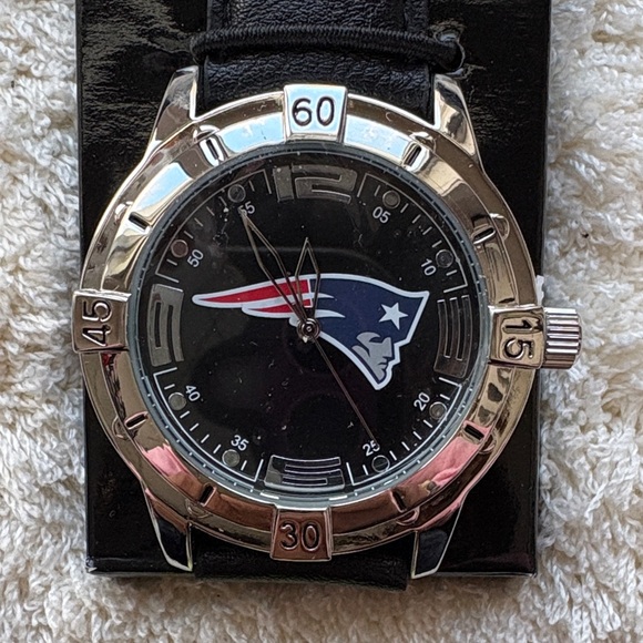 NFL Other - NFL New England Patriots Black and Silver Watch